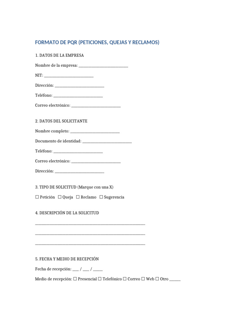 Formato PQR Editable-7 | PDF