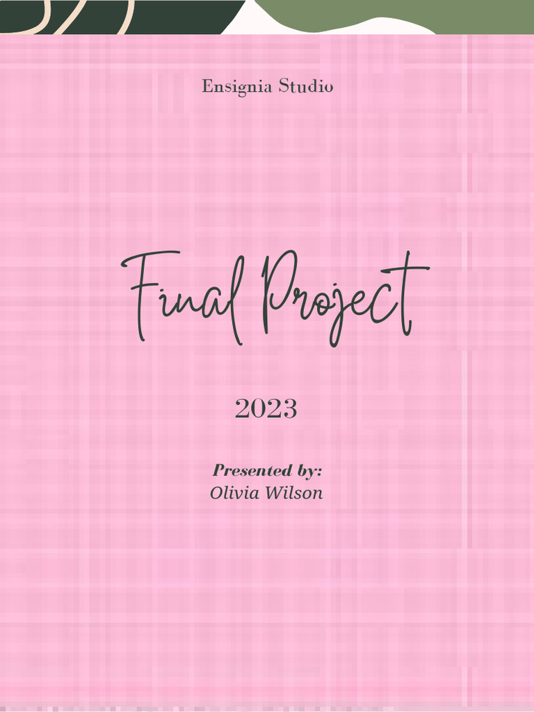 Olive Green Doodle Final Project Cover A4 Document | PDF