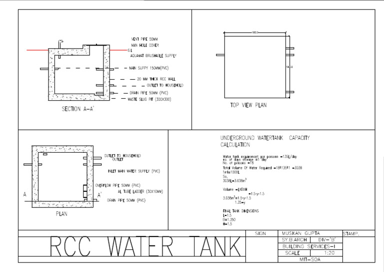 Muskan Gupta RCC UG Water Tanl | PDF