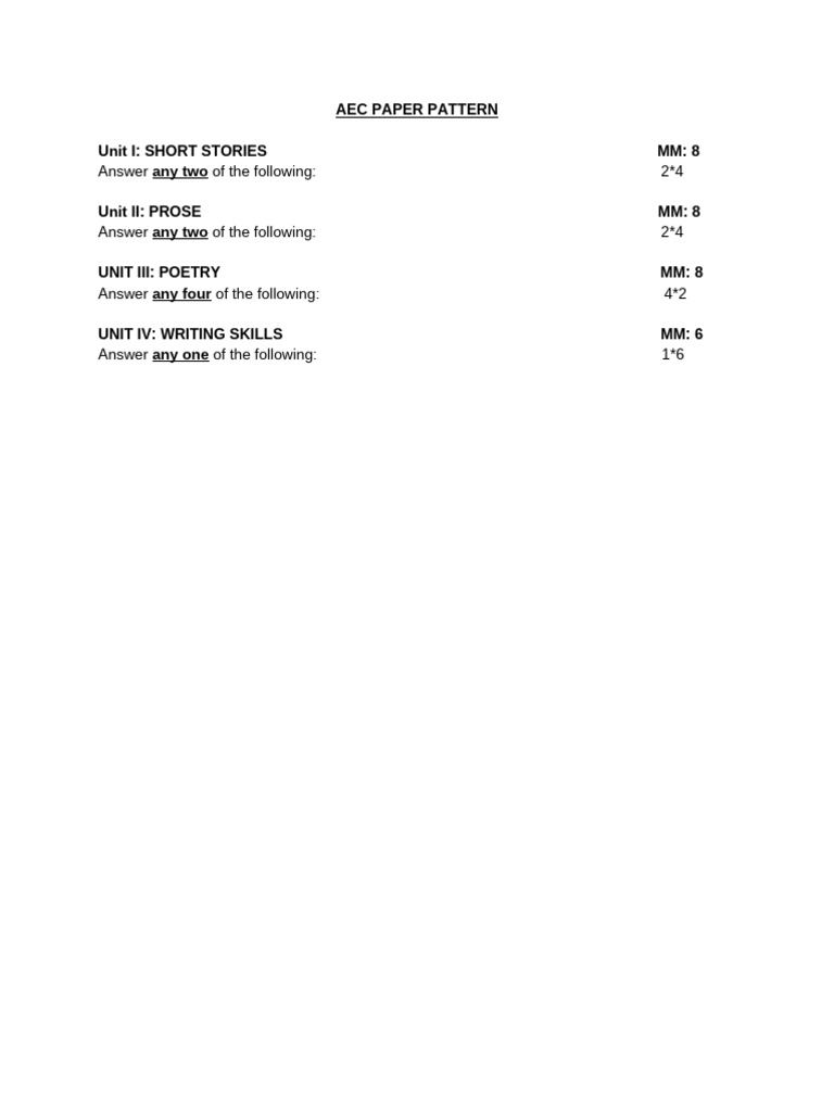 Aec Paper Pattern | PDF