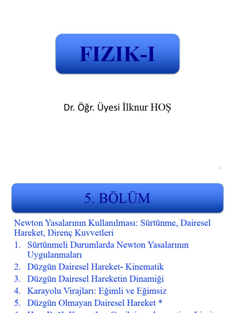 Fizik1 Ders6 | PDF