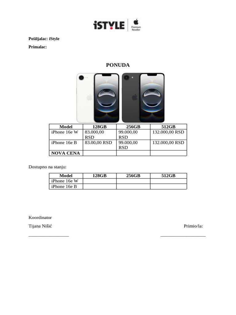 Potencijalna Ponuda | PDF