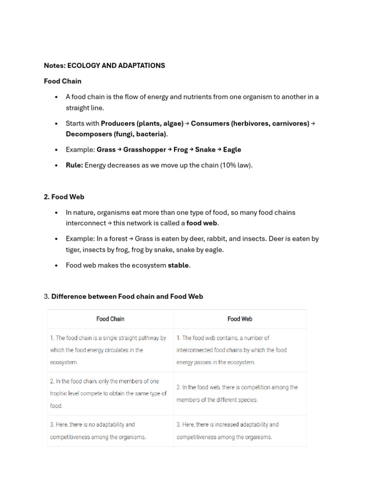 Asset_key Concepts_ecology and Adaptations | PDF | Food Web | Ecology