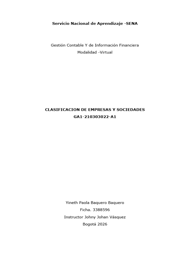 Taller de Clases de Empresas y Sociedades | PDF