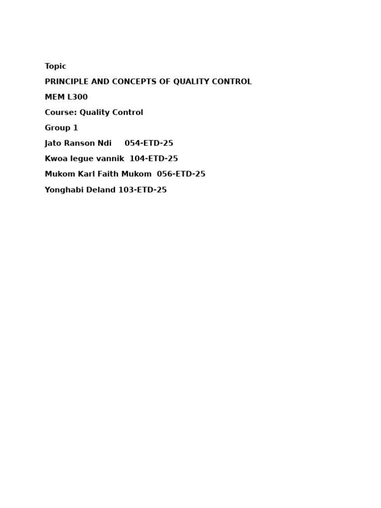 Document (3) Quality Control | PDF