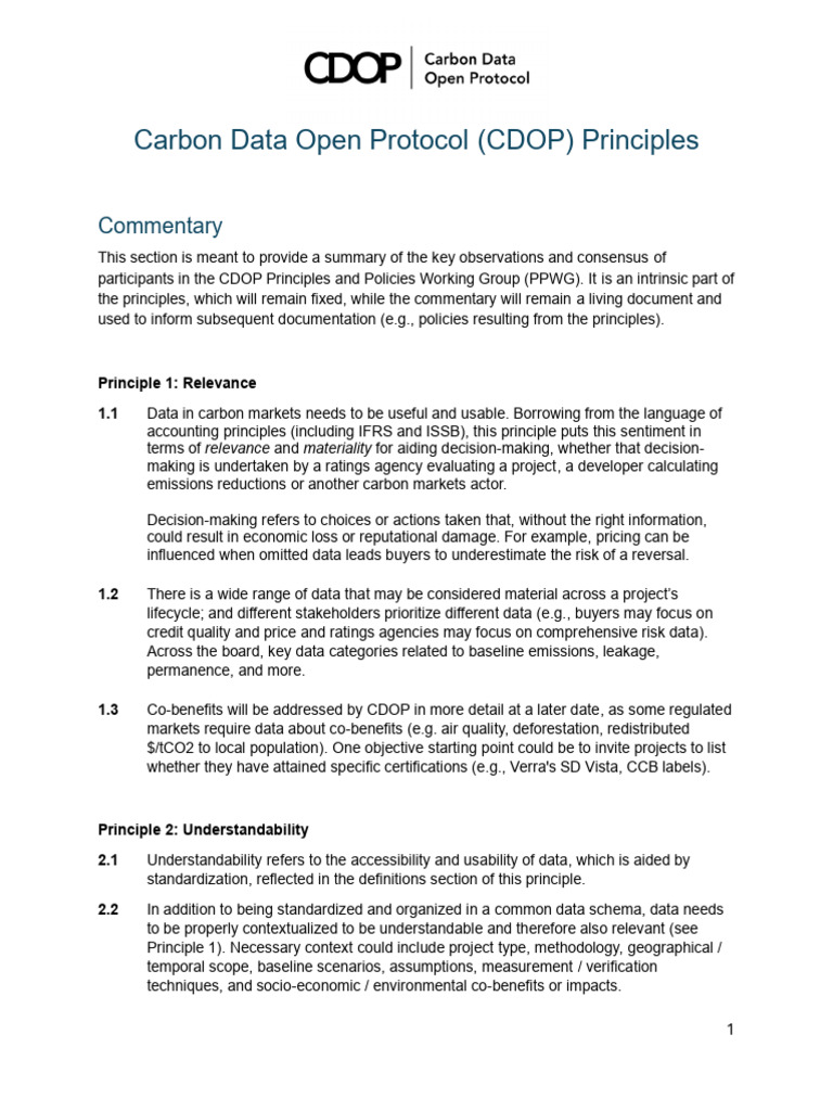 CDOP+Principles Commentary | PDF | Audit | Governance