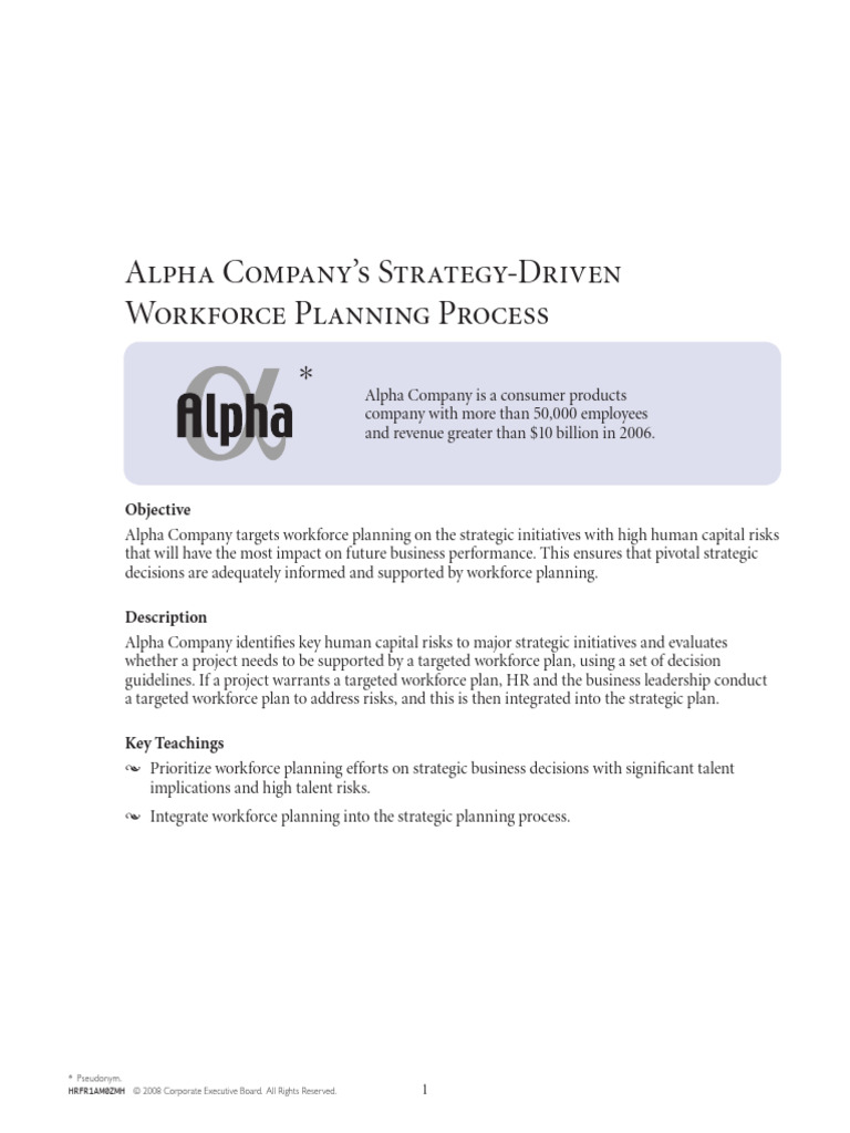 Strategy-Driven Workforce Planning Process | PDF | Human Resource ...