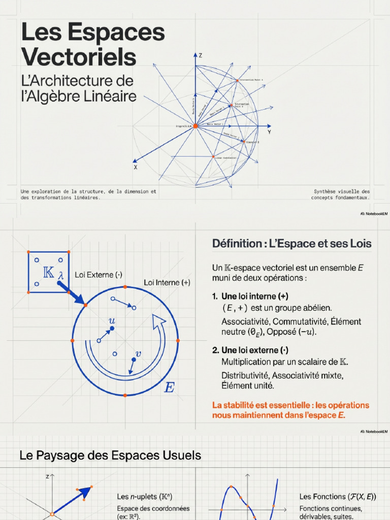Vector Spaces Structure Dimension Transformations | PDF