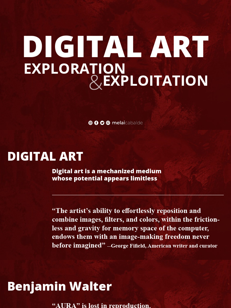 The Exploration & Exploitation of Digital Art | PDF | Interactive Art ...