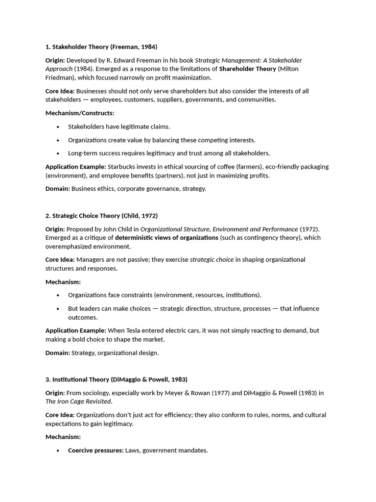 10 theories details and explainations for paper | PDF | Leadership ...