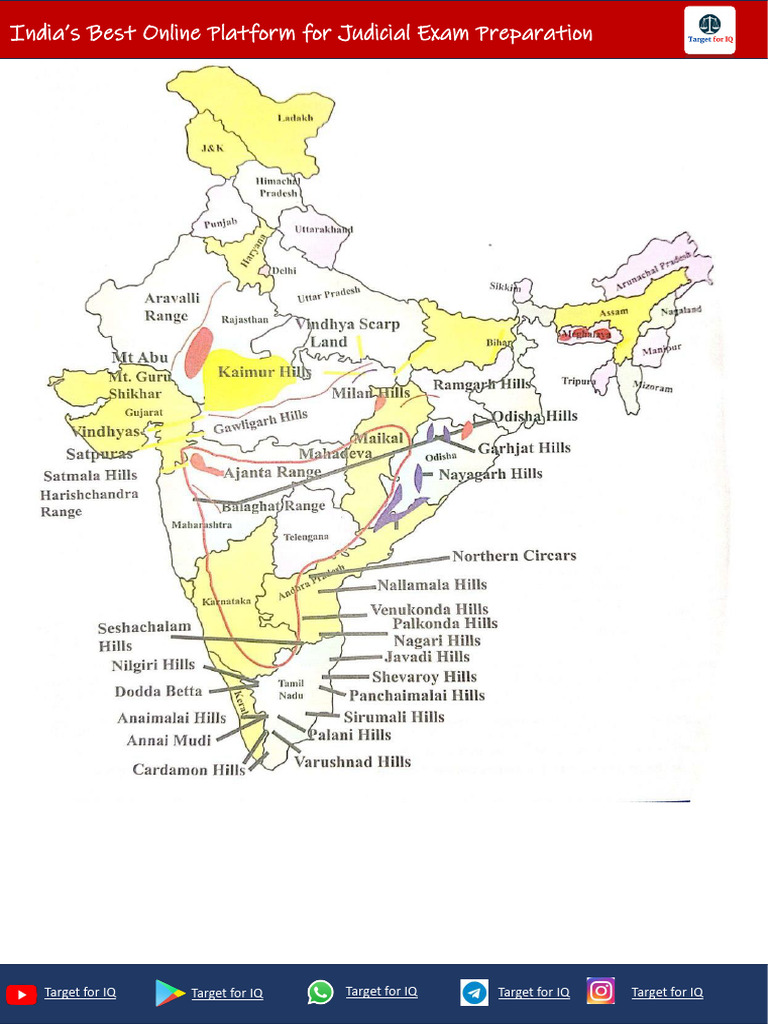 Vindhyachal & Eastern-Western Ranges of India | PDF