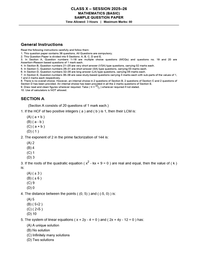 CBSE Class X Mathematics Basic | PDF | Circle | Sphere