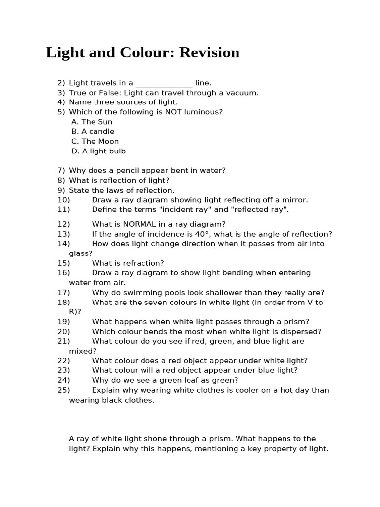 Light Colour | PDF | Light | Color