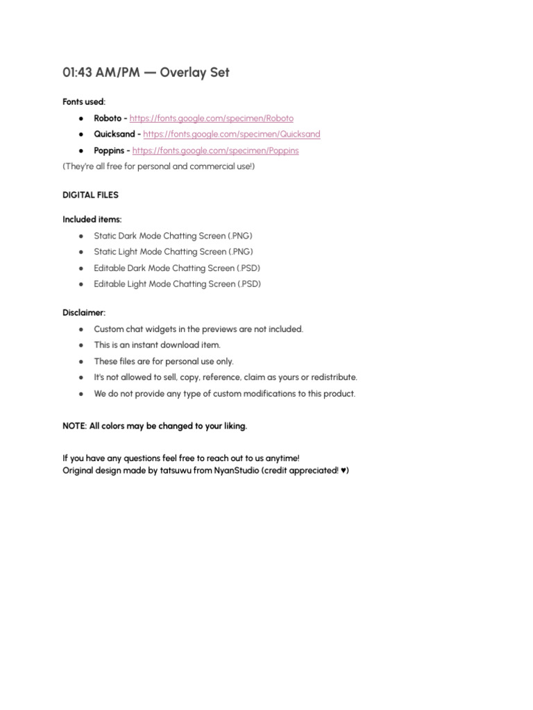 0143 Am PM Overlay Set | PDF