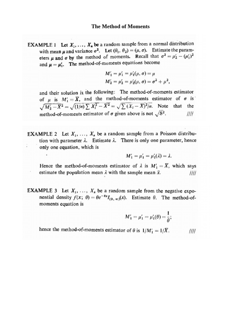 The Method of Moments | PDF