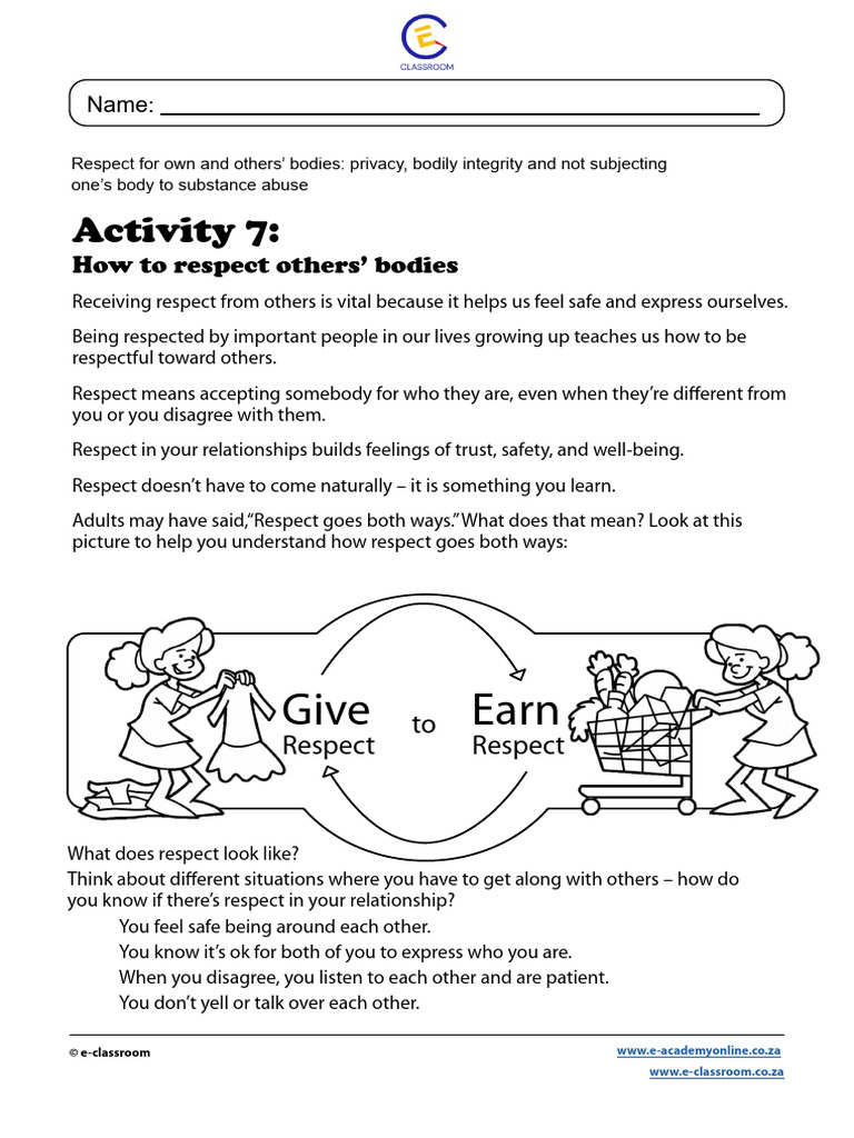 07 Respect For Others Bodies | PDF