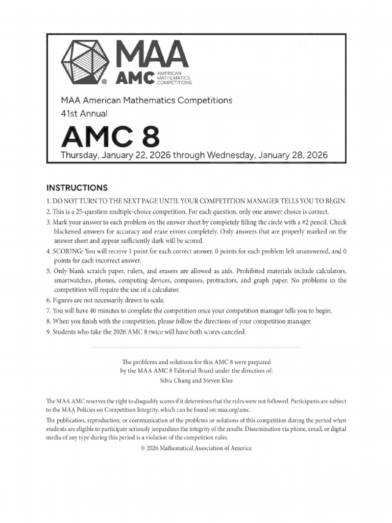 Amc 8 | PDF | Euclidean Geometry | Elementary Geometry