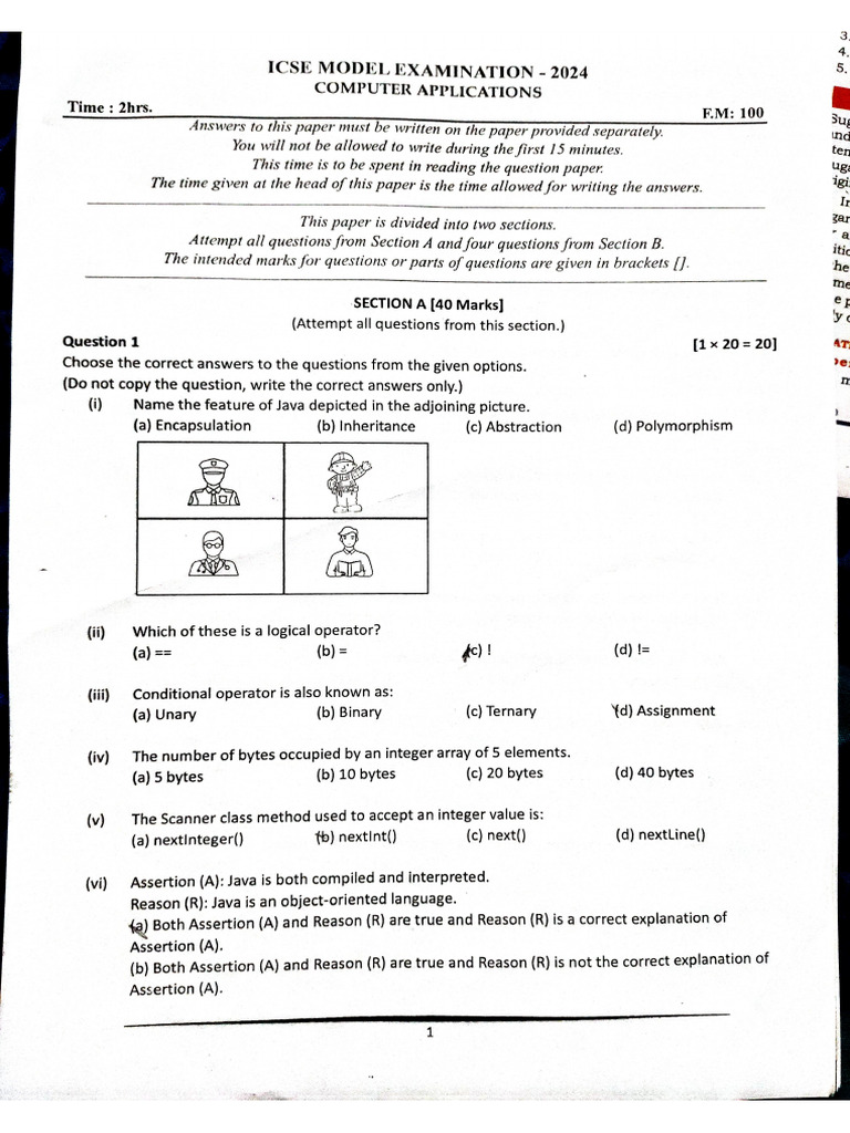 23-24 x Comp App Icse Model (1) | PDF