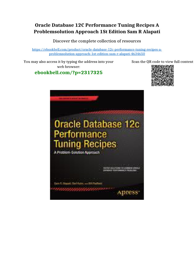 Oracle Database 12c Performance Tuning Recipes A Problemsolution ...