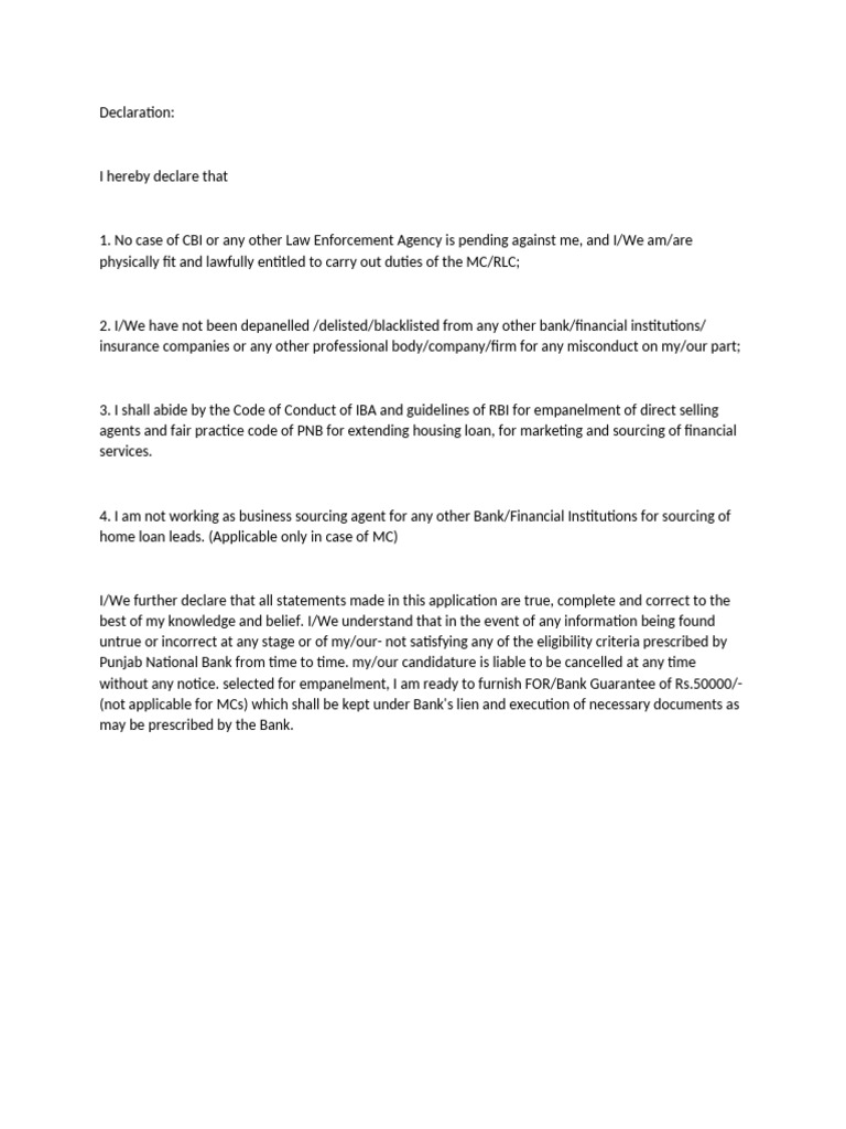 Declaration | PDF