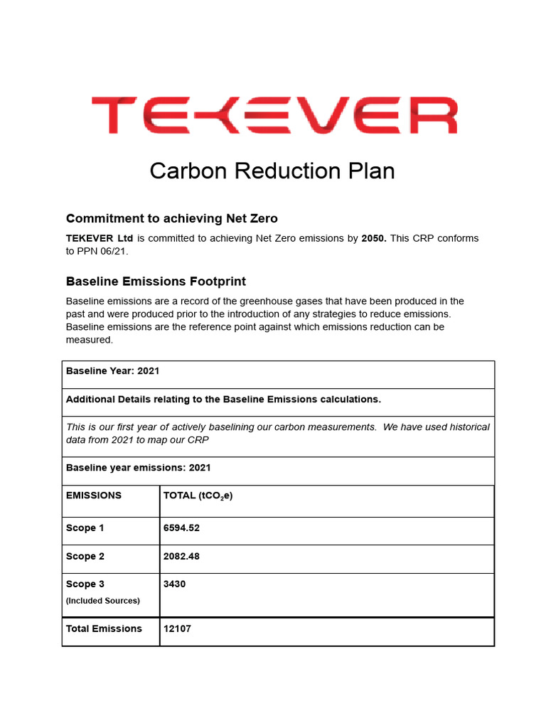 PPN 0621 Carbon Reduction Plan Template Jan22!1!7 | PDF | Climate ...