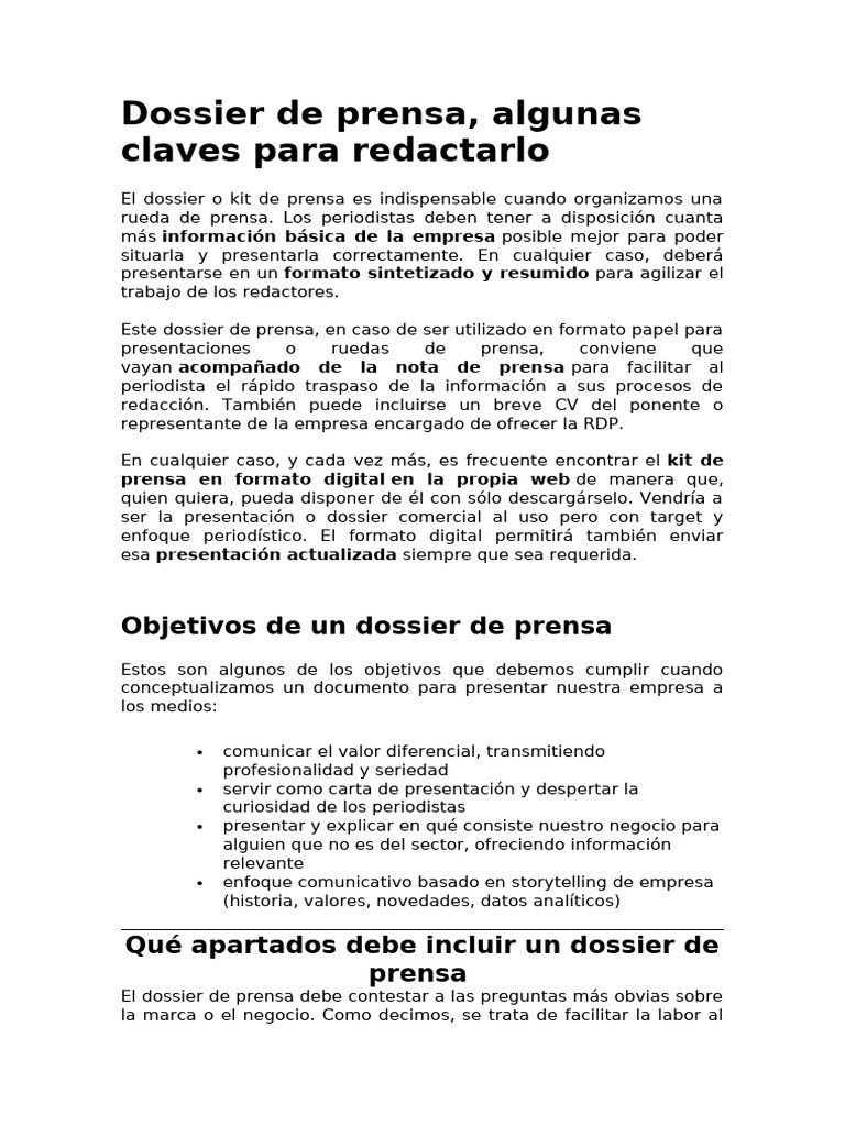 Dossier de Premsa Informaciã | PDF