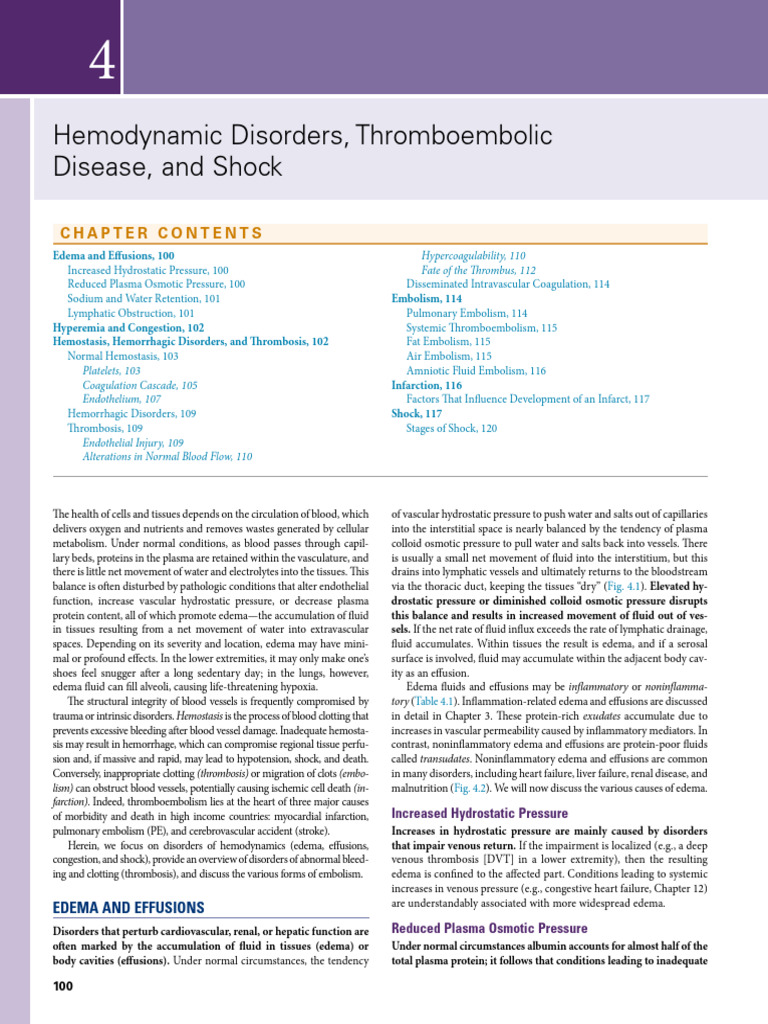 Hemodynamic Disorders, Thromboembolic Disease, and Shock | PDF ...