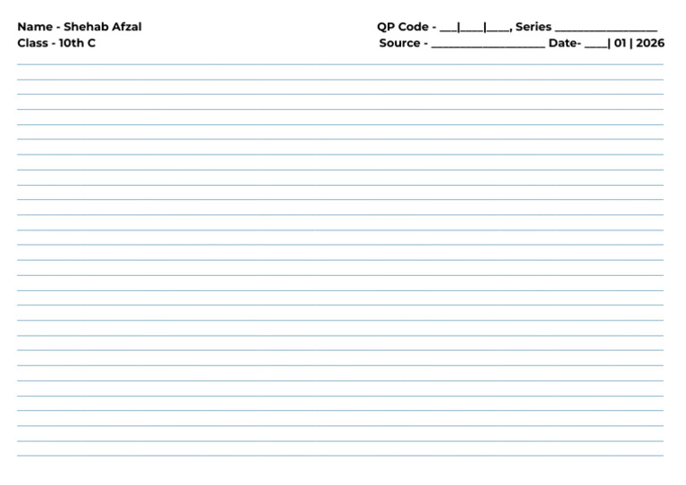 1st Page Ans Booklet | PDF