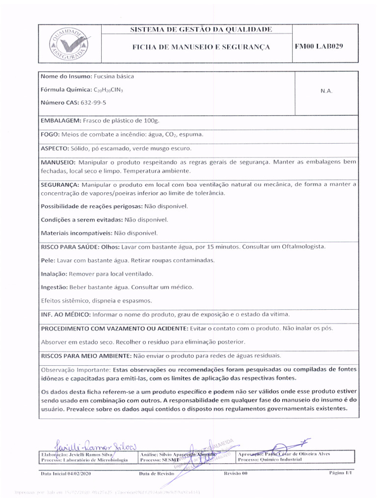 Fucsinia Basica | PDF