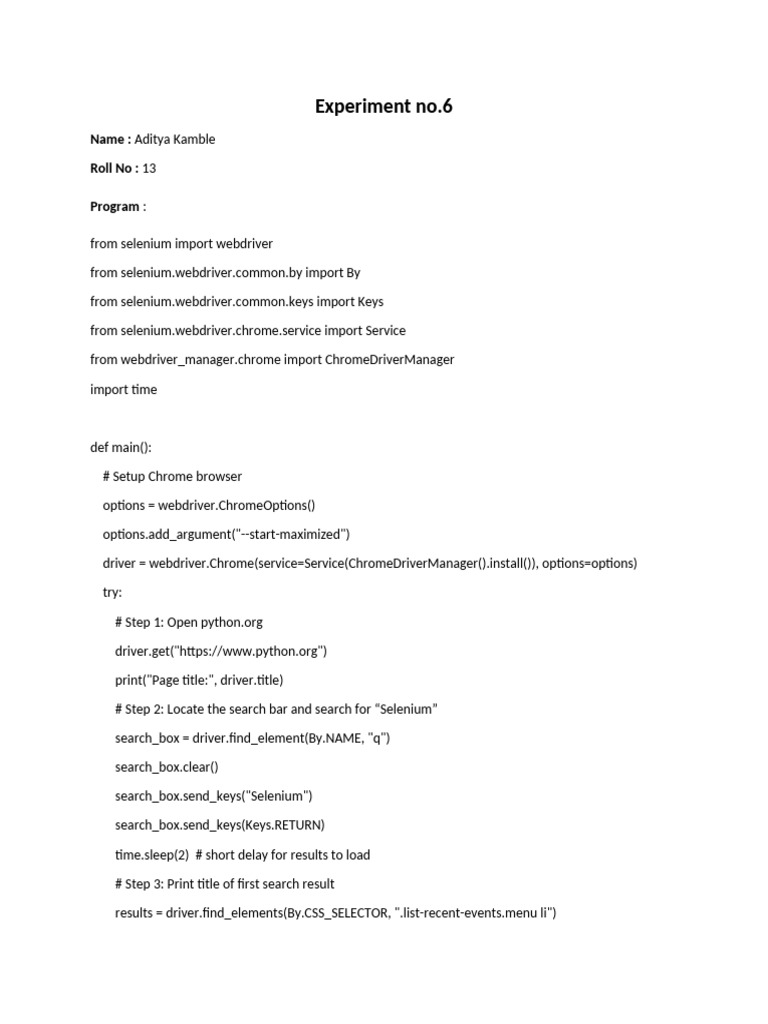 Exp 6 | PDF