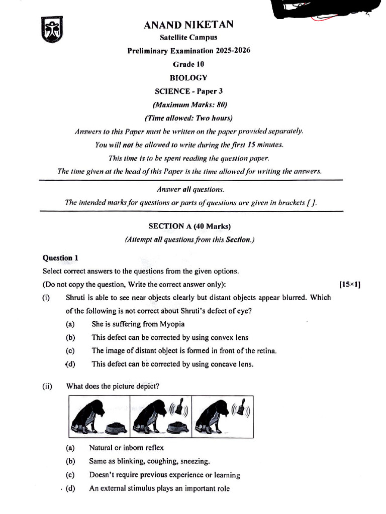 BIOLOGY AN-SAT 25-26(1)(1) (1) | PDF