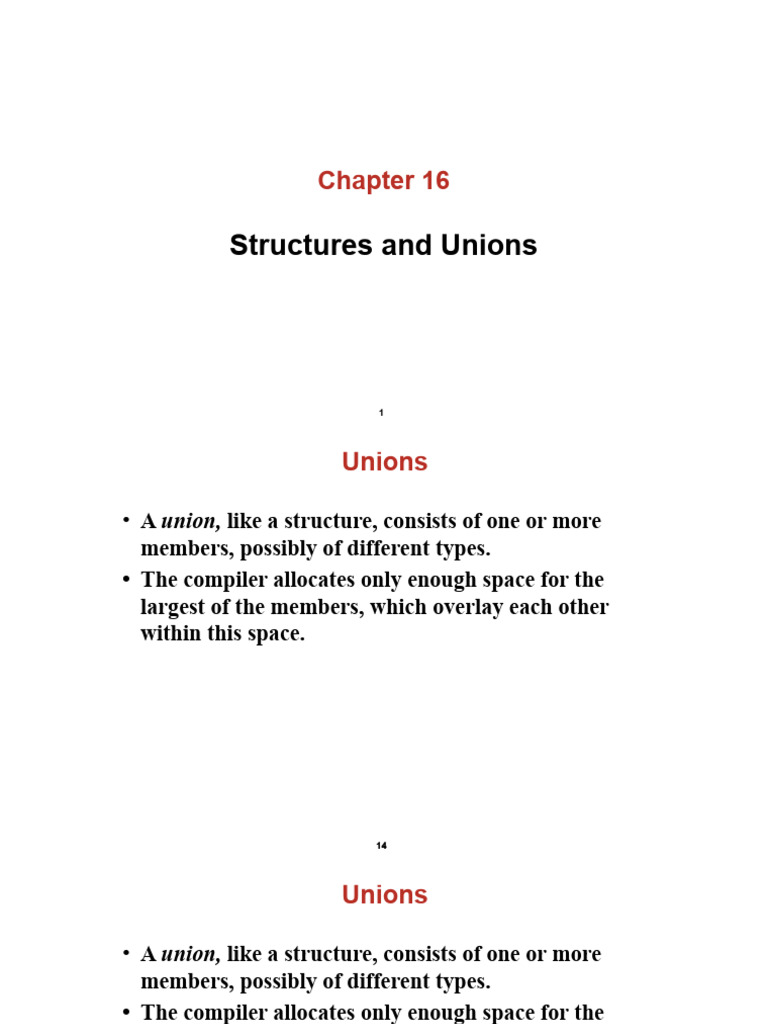 Structure&Union | PDF | Integer (Computer Science) | Software Development