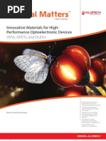 Download Innovative Materials for High-Performance Optoelectronic Devices OPVs OFETs and OLEDs - Material Matters v7n1 by Sigma-Aldrich SN99931394 doc pdf