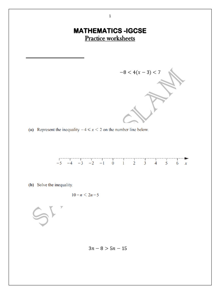 Practice Worksheets IGCSE-Mathematics Term 2 | PDF | Area | Sphere