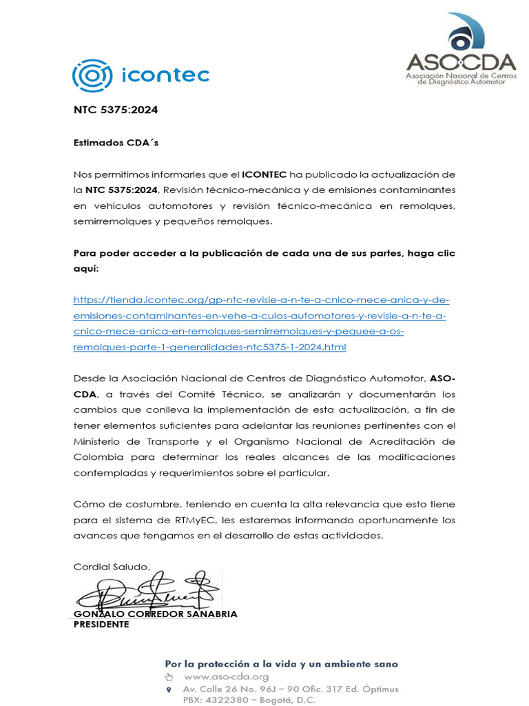 ICONTEC Serie de Normas NTC 5375. | PDF