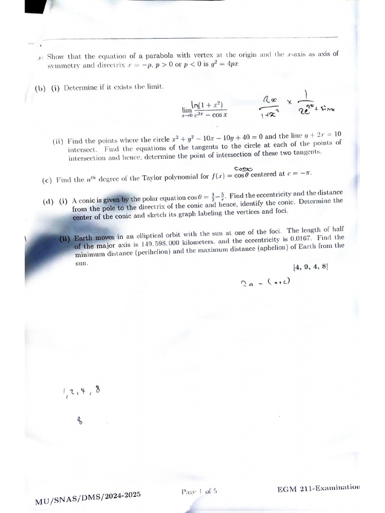 MATH Past Papers | PDF