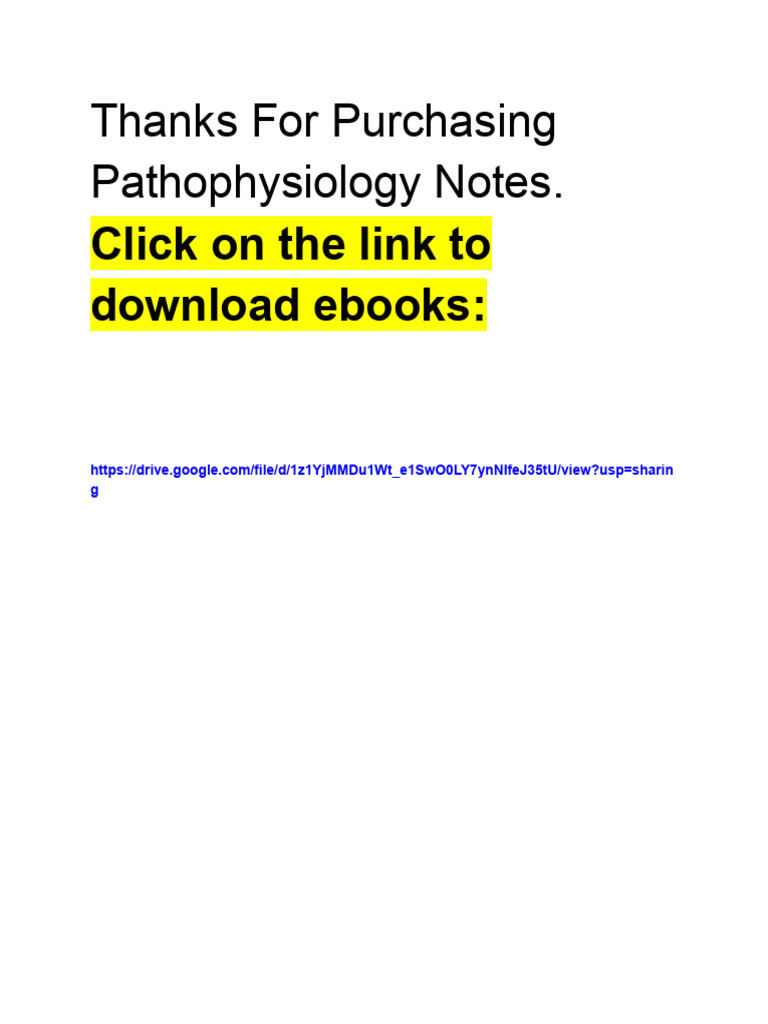 Pathophysiology Notes | PDF
