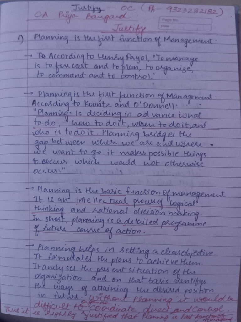 OCM Chp-2 Justify The Following Statemrnts 5 Questions With Answer | PDF