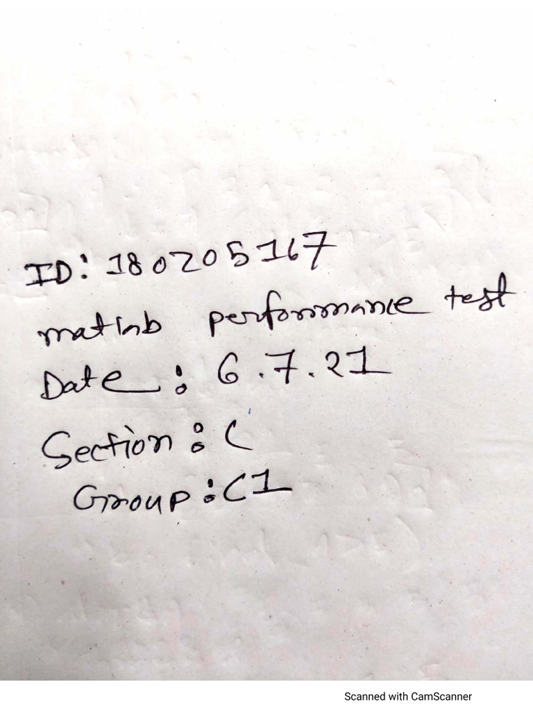 Matlab Performance Test 2 | PDF