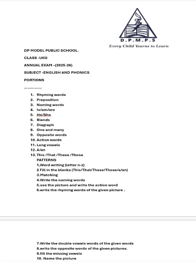 Ukg, Portions and Patterns For Annual Exam | PDF