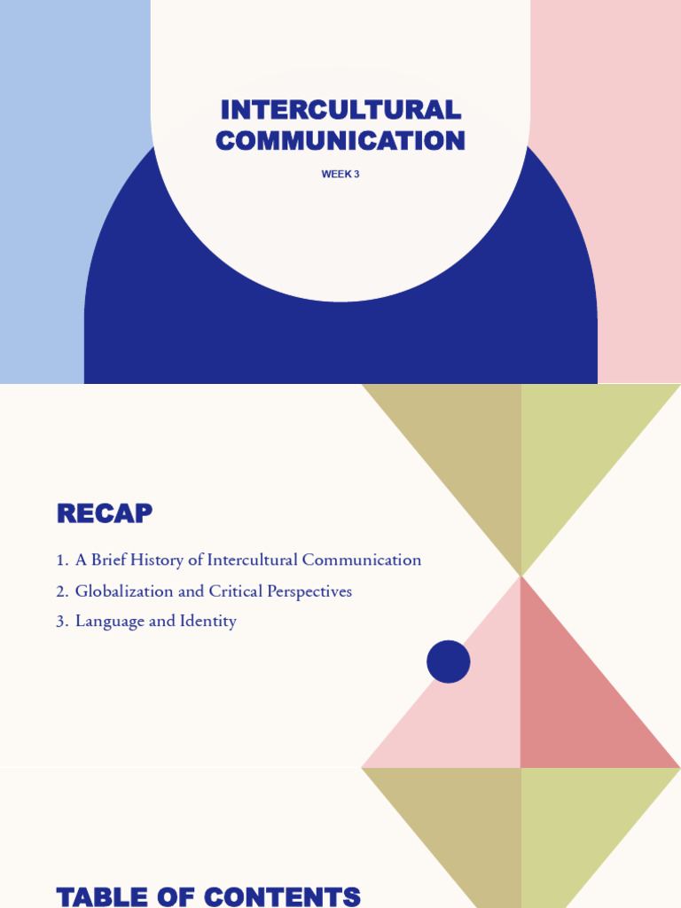 Intercultural Communication - Week 3 | PDF | Linguistics | Human ...