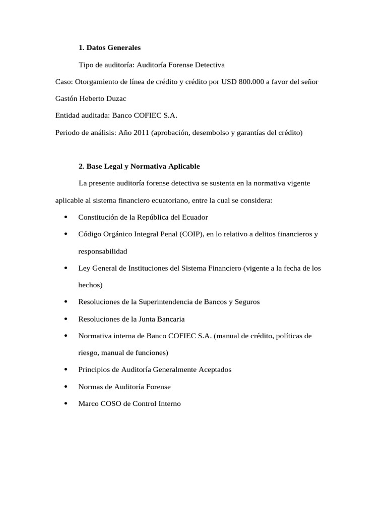 Aud For - Detectiva | PDF | Auditoría | Contralor