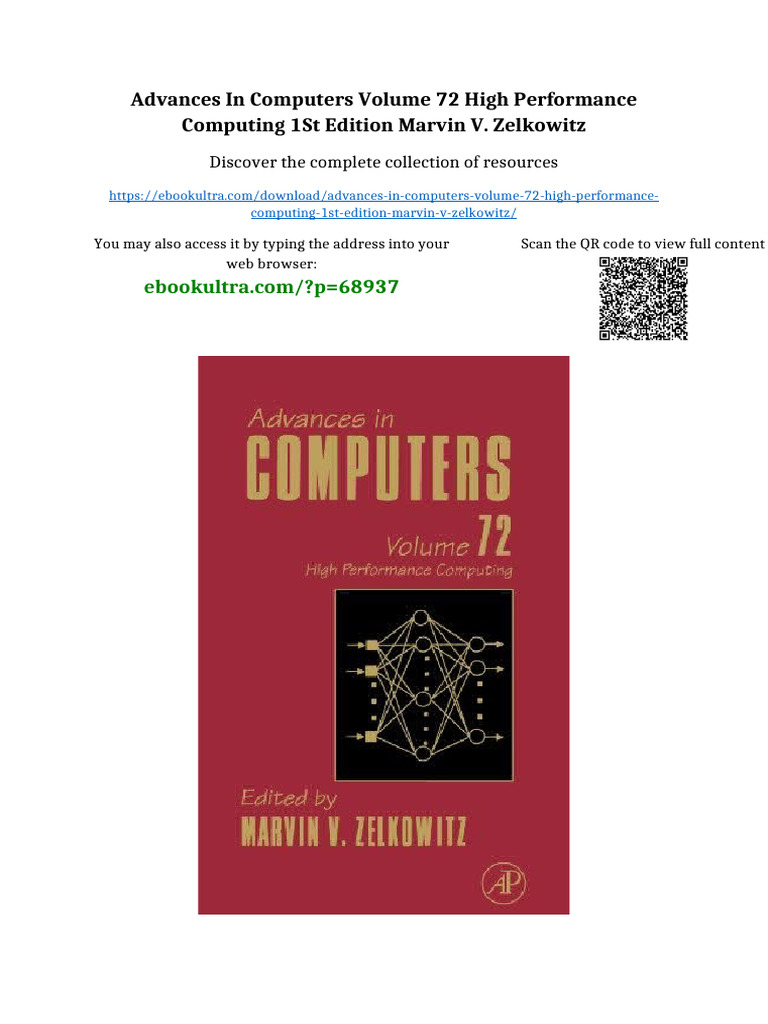 Advances in Computers Volume 72 High Performance Computing 1st Edition ...