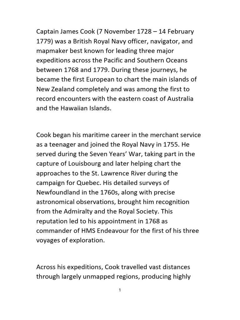 James Cook | PDF | James Cook | Exploration