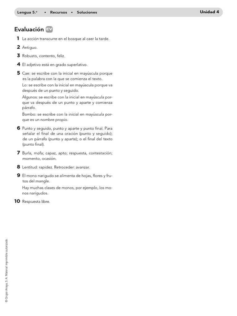 Ev. Tema 4 Soluciones | PDF | Lingüística