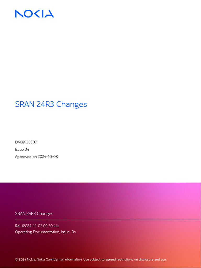 SRAN 24R3 Changes | PDF