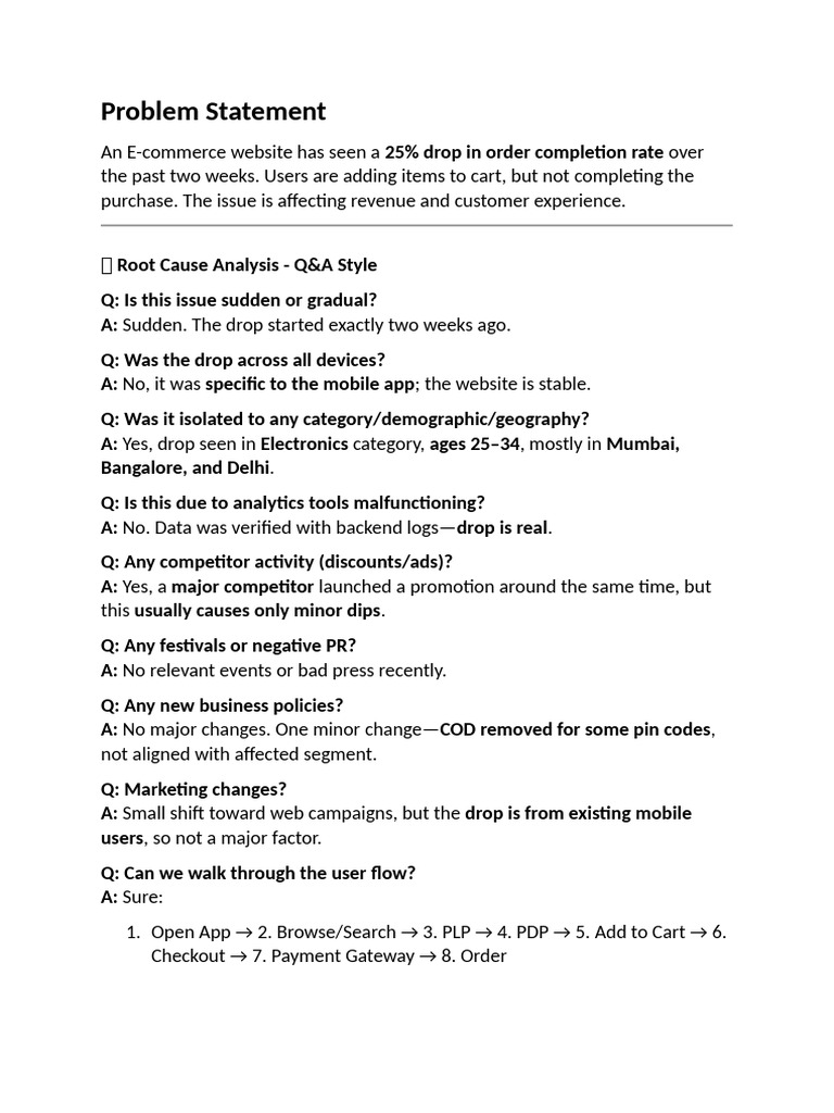 RCA Example | PDF