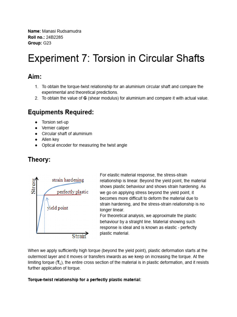 E7_lab report (1) | PDF | Yield (Engineering) | Deformation (Engineering)