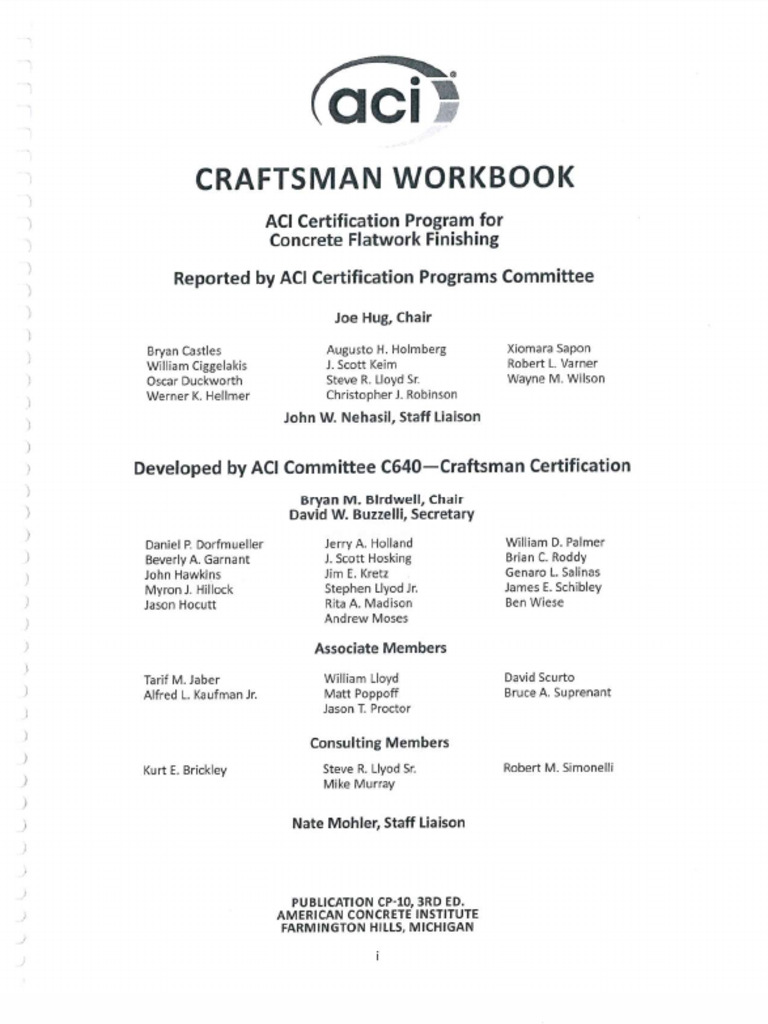 ACI Workbook | PDF