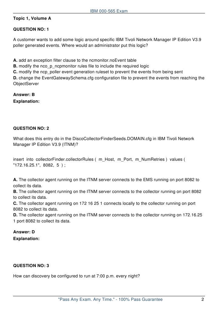 IBM 000-565 Exam | PDF | Ip Address | Computer Network